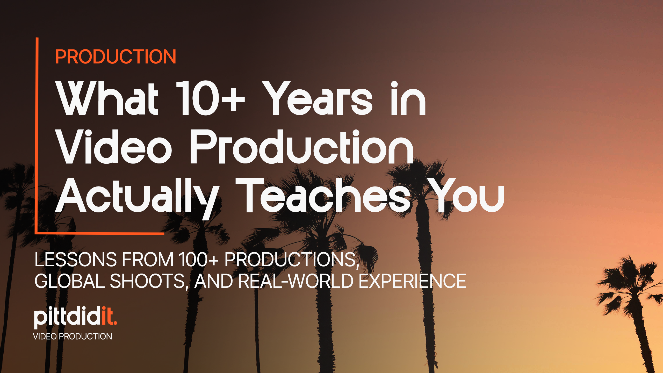Video producer working on a commercial production set
